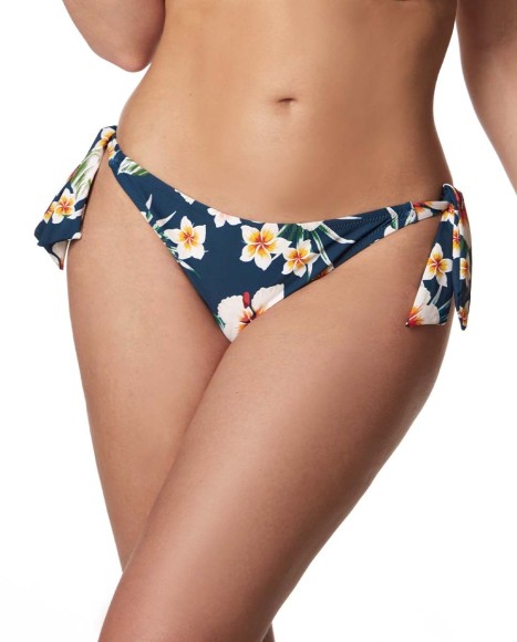 Braga bikini lazos laterales estampada tropical