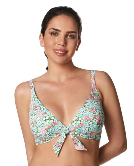 Top bikini escotado con aros Bloom