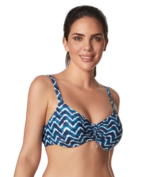 Top bikini corte sisa capacidad con aros turquoise