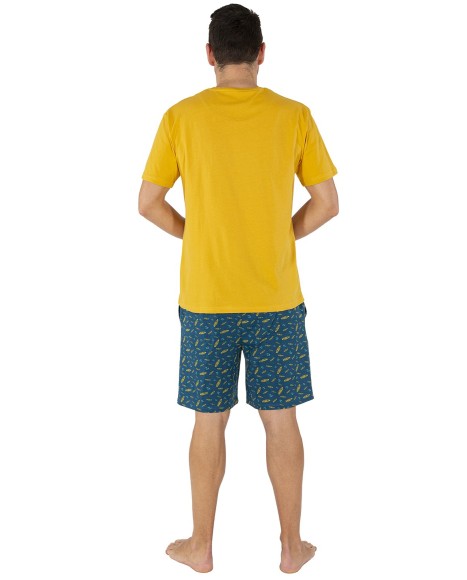 Pijama hombre manga corta Wave mania