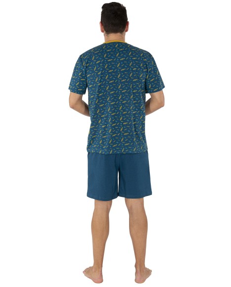 Pijama hombre manga corta Wave mania