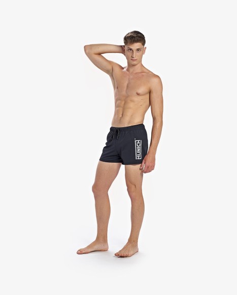 Bañador bóxer hombre ancho de lycra glam negro