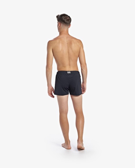 Bañador bóxer hombre ancho de lycra glam negro