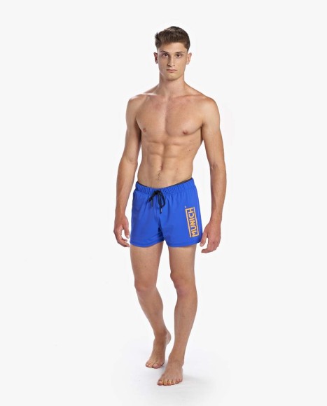 Bañador bóxer hombre ancho de lycra glam azul