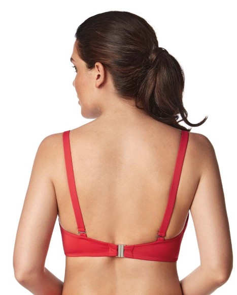 Top bikini escotado con aros Starlight coral Top bikini escotado con aros Starlight coral