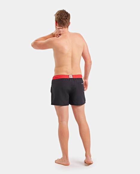Bañador hombre corto con logotipo estampado Casual negro Bañador hombre corto con logotipo estampado Casual negro