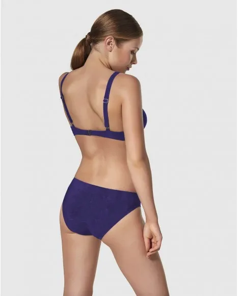Top bikini corte horizontal capacidad con aro Chic morado