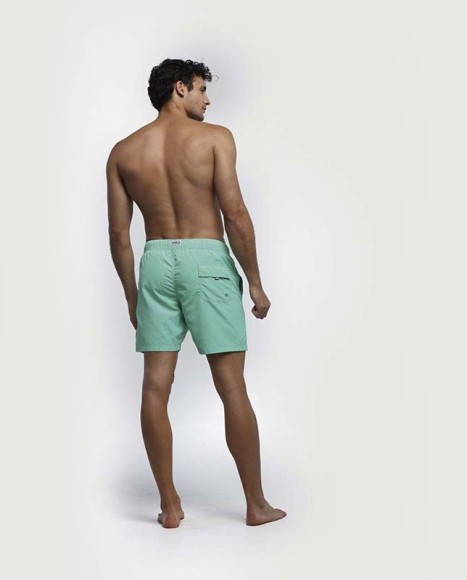 Bañador hombre largo Retro menta