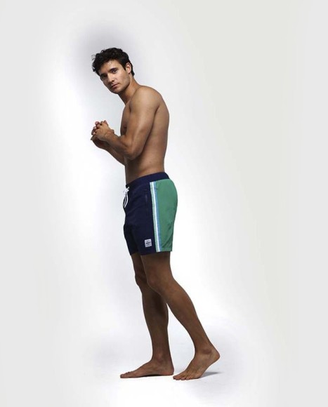 Bañador hombre largo Retro marino Bañador hombre largo Retro marino
