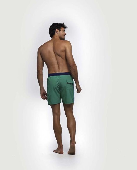 Bañador hombre largo Retro menta