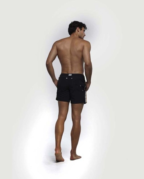 Bañador hombre corto Retro negro Bañador hombre corto Retro negro