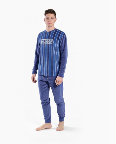 Pijama hombre casual azul a...