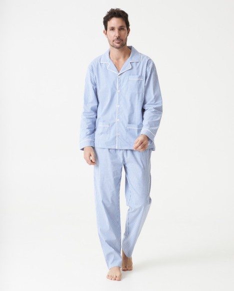 Pijama hombre listado popeline