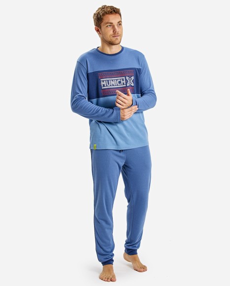 Pijama hombre en tonos azules Casual