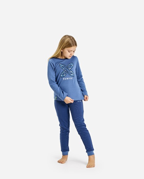 Pijama de niña en tonos azules Casual
