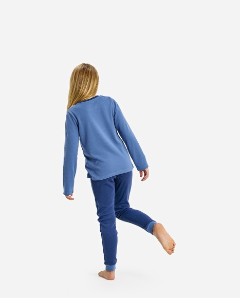 Pijama de niña en tonos azules Casual