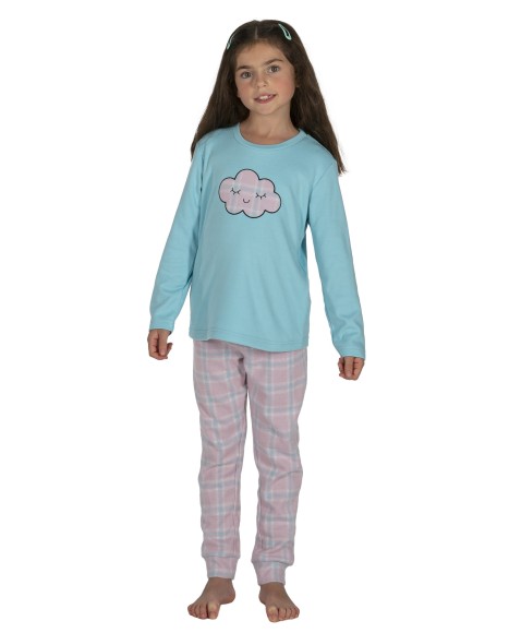 Pijama niña de punto milano Touch the sky