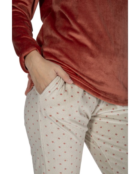 Pijama mujer de terciopelo Vintage Dandelion