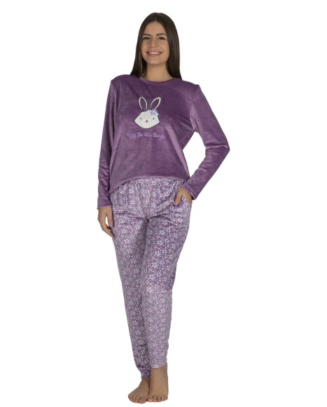 Pijama mujer de terciopelo Little Bunny