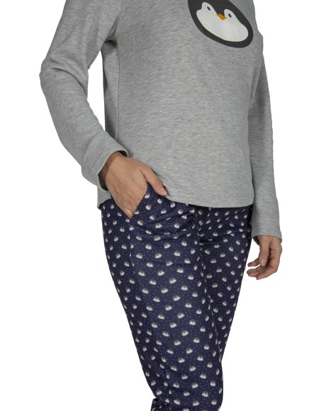 Pijama mujer gris Happy Feet Pijama mujer gris Happy Feet