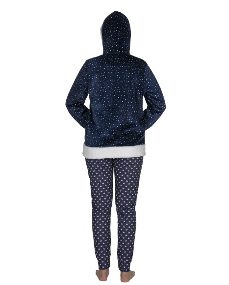 Chaqueta mujer de coralina con capucha Happy Feet Chaqueta mujer de coralina con capucha Happy Feet