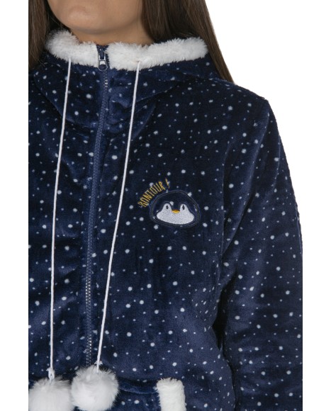 Chaqueta mujer de coralina con capucha Happy Feet Chaqueta mujer de coralina con capucha Happy Feet