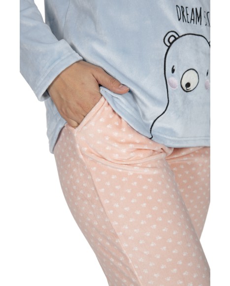 Pijama mujer de terciopelo Sleeping Teddy