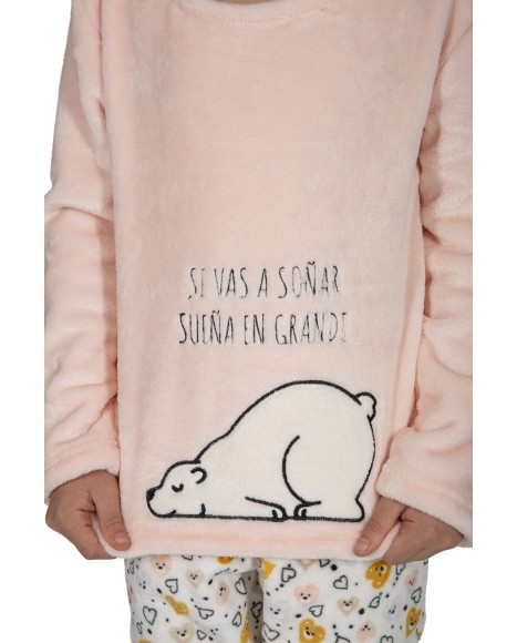 Pijama niña de coralina Sleeping Teddy Pijama niña de coralina Sleeping Teddy