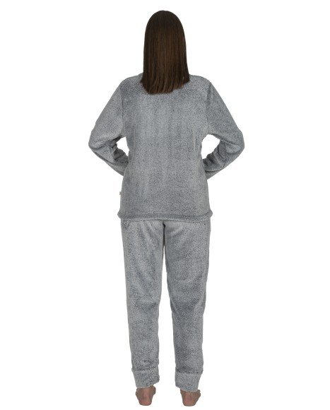 Pijama mujer de coralina gris Snoopy Pijama mujer de coralina gris Snoopy