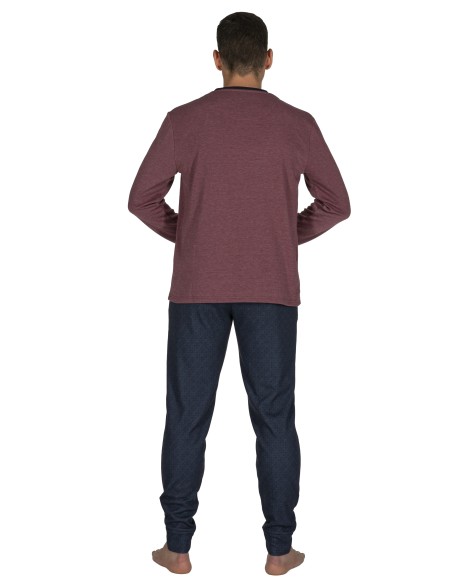 Pijama hombre granate y marino Boardercross Pijama hombre granate y marino Boardercross