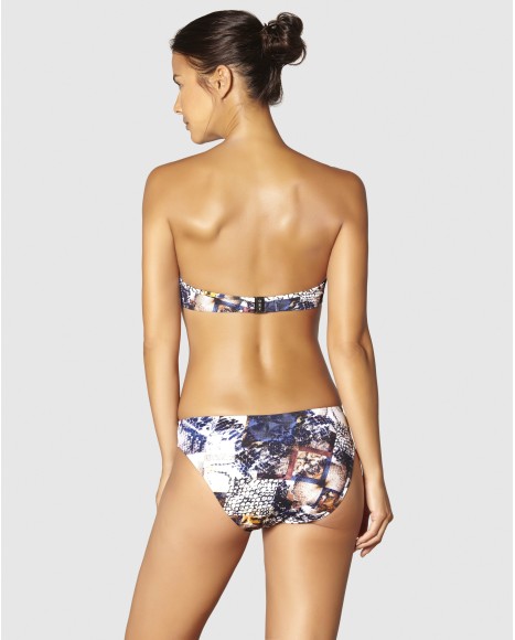 Top bikini corte strapless con copa y aro Iris