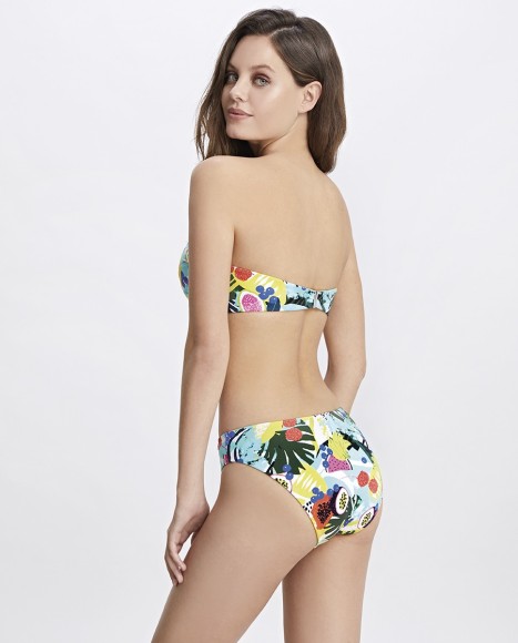 Top bikini strapless con aro Oasis tropical