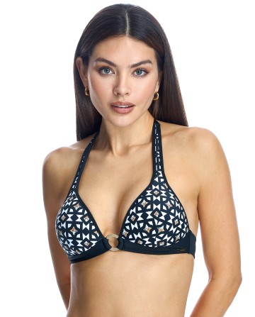 Bikini De 3 Piezas Para Mujer - Con Estampado Floral, Top Sin Tirantes, Braguita Triangular Y Falda De Gasa, Ideal Para Playa Y Piscina