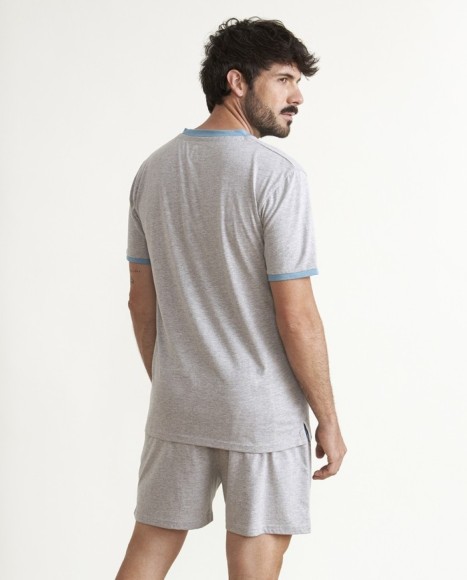 Pijama de hombre algodón cuello pico en vigoré Pijama de hombre algodón cuello pico en vigoré