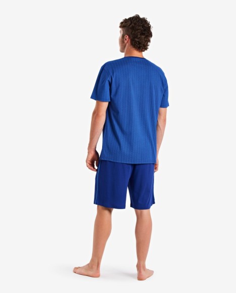 Pijama hombre estampado en tonos azules