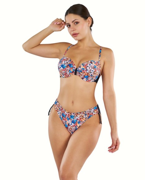 Bikini mujer estampado floral con sujetador semitriangular con