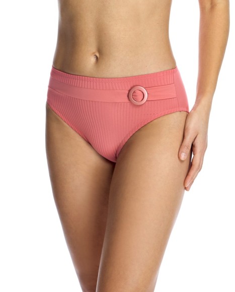 Braga de de bikini mujer clásica en rosa y pierna más baja
