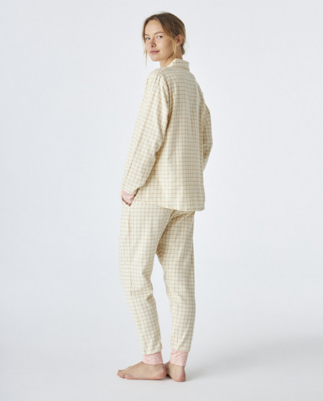 Pijama de mujer de algodón a cuadros Pijama de mujer de algodón a cuadros
