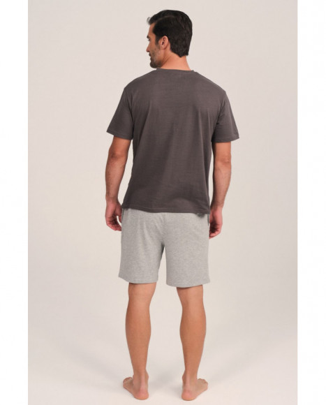 Pijama de hombre en gris con detalle skater Pijama de hombre en gris con detalle skater