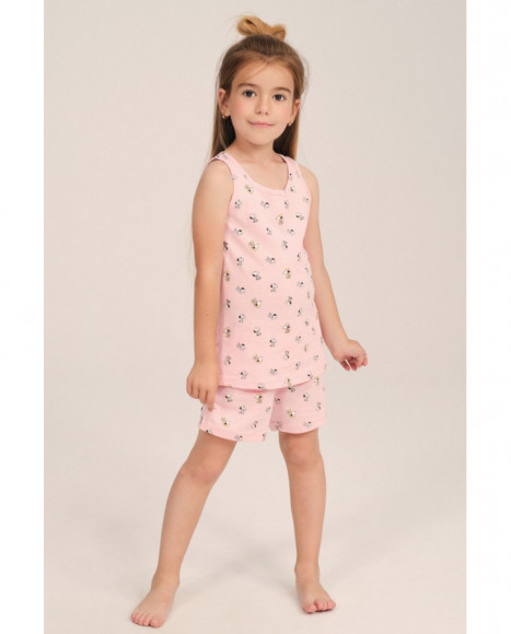 Pijama de niña en rosa con estampado Snoopy