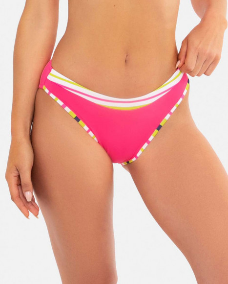 Braguita de bikini mujer color fucsia de altura media con