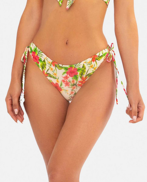 Braguita de bikini mujer color beige con estampado tropical