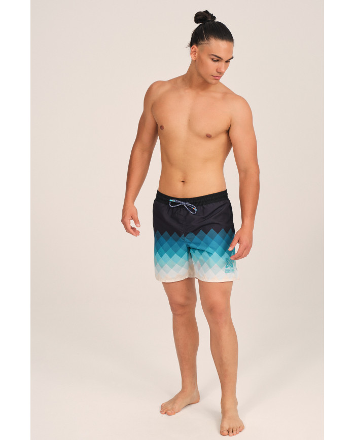 Bañador Para Hombre En Negro Degradado Azul | B&B