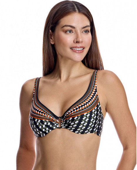 Top bikini para mujer corte sisa capacidad con aro en color negro Top bikini para mujer corte sisa capacidad con aro en color negro