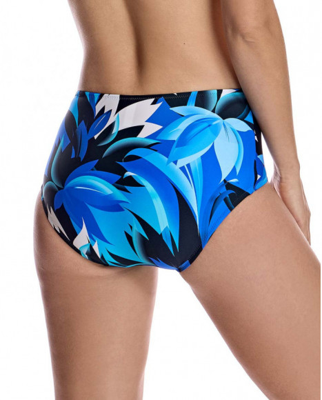 Braga de bikini para mujer clásica tipo faja con refuerzo delante en color azul Braga de bikini para mujer clásica tipo faja con refuerzo delante en color azul