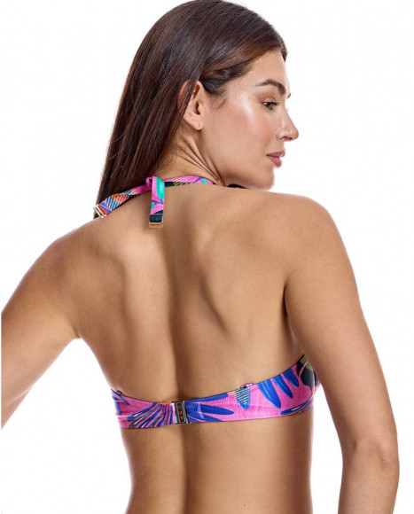 Top bikini para mujer capacidad escotado con aro en color fucsia Top bikini para mujer capacidad escotado con aro en color fucsia