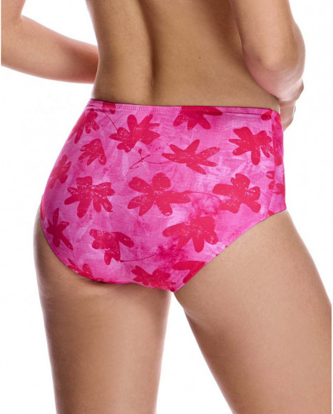 Braga de bikini para mujer clásica tipo faja con refuerzo delante en color fucsia Braga de bikini para mujer clásica tipo faja con refuerzo delante en color fucsia