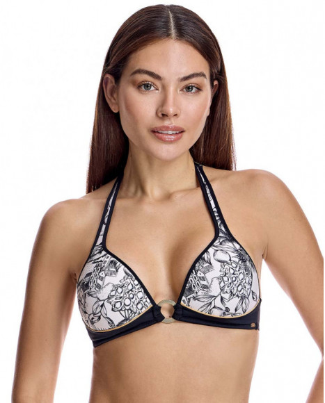 Top bikini para mujer triángulo con copa en color blanco Top bikini para mujer triángulo con copa en color blanco