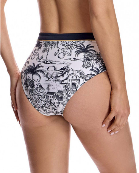 Braga de bikini para mujer talle alto en color blanco Braga de bikini para mujer talle alto en color blanco