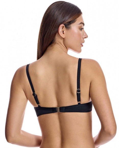 Top bikini para mujer copa básica con aro en color negro Top bikini para mujer copa básica con aro en color negro